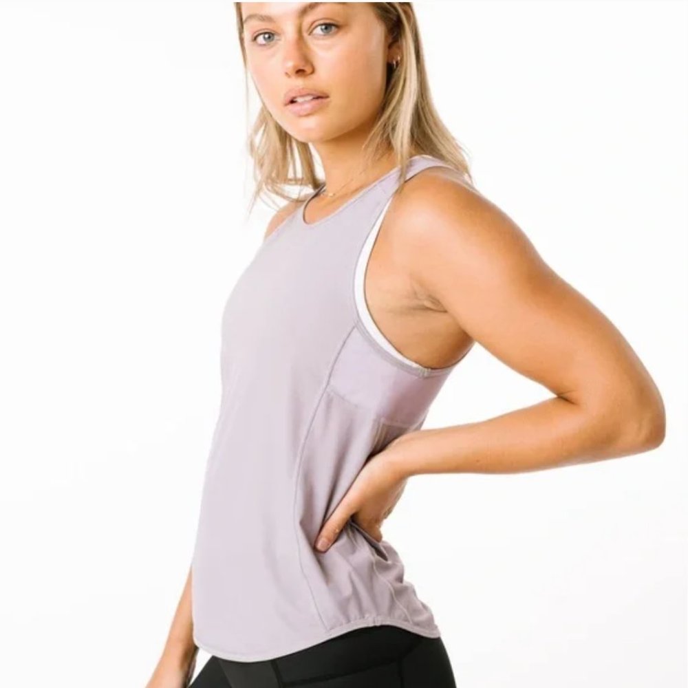 Zyia Active Lilac Panel Mesh Tank XXXL NWT